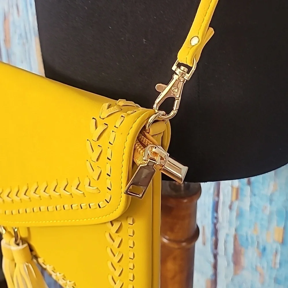 Boho Yellow Crossbody Purse - Picture 10 of 14